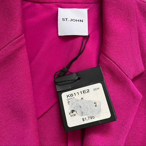 St. John Milano Wool Knit Jacket in orchid - Picture 5 of 16